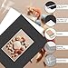 Golden State Art, Acid Free, Pack of 5, 8x10 Black Picture Mats Mattes with White Core Bevel Cut for 4x6 Photo + Backing + Bags