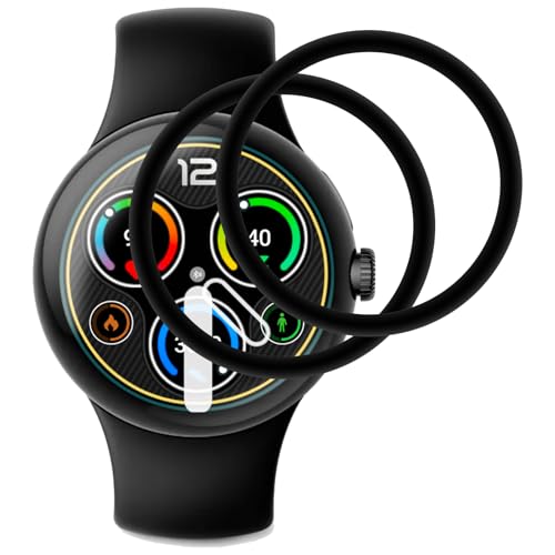 IQShield Screen Protector for Google Pixel Watch 3 45mm, Ultra Clear Tempered Glass, Protective Film for Google Watch 3 45mm, 9H Hardness, Touch Sensitive, Bubble-Free - 4 Pack