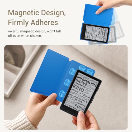 Image of CoBak Magnetic Case for XTEINK X4, Ultra-Lightweight Protective Cover for Xteink X4 E-Reader, Secure Magnetic Attachment(Lake Blue)