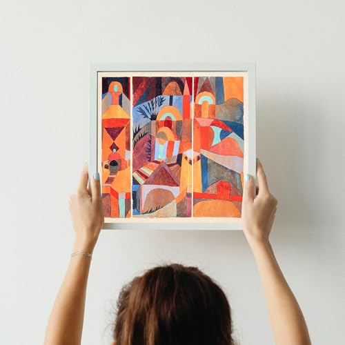 Image of 12x12 Canvas Floating Frame,0.9 inch Deep Canvas Frame,White | HUACANVAS Canvas Floater Frame for Prints,Floater Frame for Canvas Painting,Floating Frames for Wall Decor(12 inchx12 inch,White)