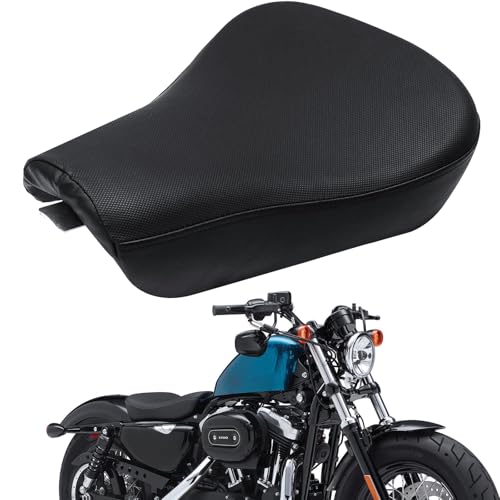 Front Driver Solo Seat for 2010-Up Sportster XL, Motorcycle Rider Seat Cushion for Harley Davidson