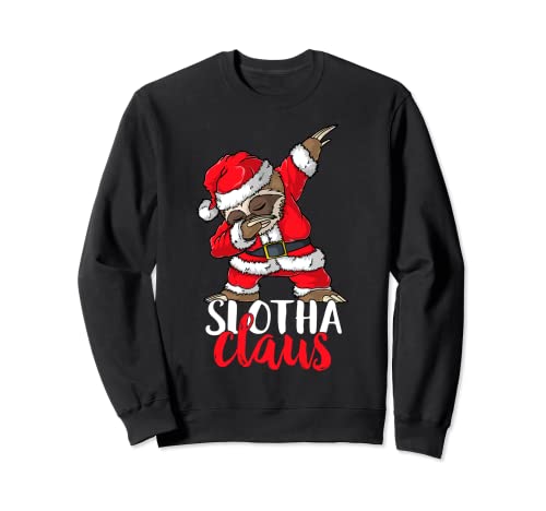 Dabbing Slotha Claus Merry Slothmas Christmas Kids Pijama Sudadera