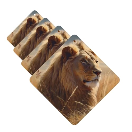 Ambientadores de coche Prairie Lion 4 piezas divertidos para...