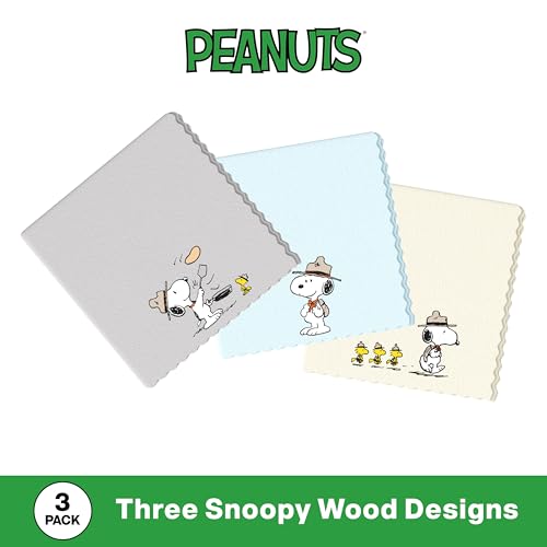 Image of Microfiber Cloth & Glasses Wipes (3 Pack) Lens & Glasses Cleaning Cloth - Eye Glass Clean Cloths - Eyeglass Cleaning Cloths - Camera Lenses & Gadget Delicate Screens - Snoopy