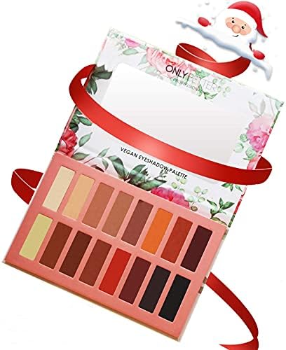 ONLYBETTER Vegan Eyeshadow Palette High Pigmented Brown Eyeshadow Palette Easy to Blend Color Fusion 16 Shades Metallic and Shimmer Nude Eyeshadow Palette Long Lasting Sweatproof and Waterproof