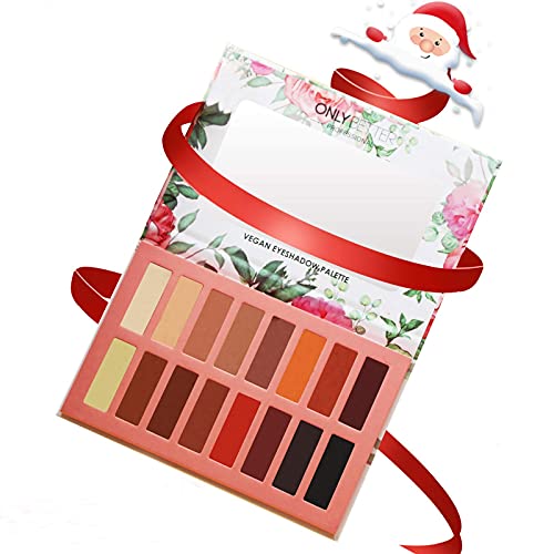 Onlybetter Vegan Eyeshadow Palette High Pigmented Brown Eyeshadow Palette Easy To Blend Color Fusion 16 Shades Metallic And Shimmer Nude Eyeshadow Palette Long Lasting Sweatproof And Waterproof #TOP2