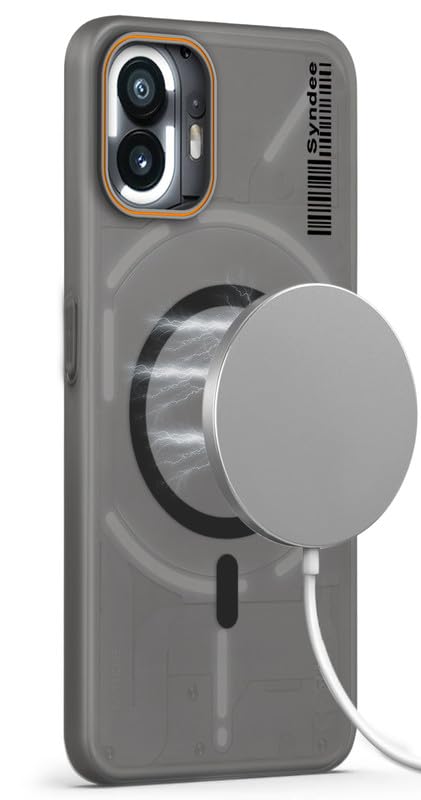 Mr. Case Back Case for Nothing Phone 2 Sleek Frosted Translucent Back | Only Compatible with Wireless Magnetic Accessories | Anti-Scratch Shockproof Mobile Cover - Black-image-7