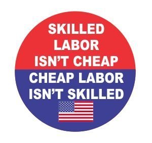 3pcs Skilled Labor Isn't Cheap Cheap Labor Isn't Skilled Funny Hard Hat/Helmet Stickers