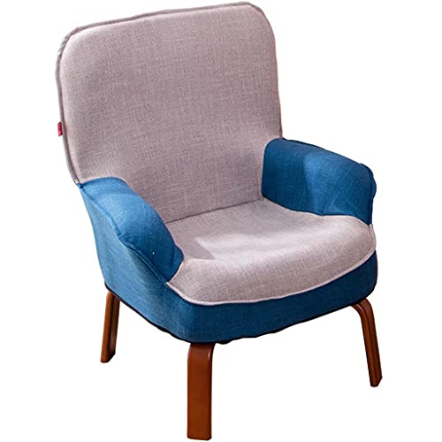 Couch Simple Mosaic Color Imitation Cotton and Linen Sofa Chair Boy and Girl Princess Reading Corner Study Backrest Armchair Load-Bearing 120kg (Color : Blue Size : 714554cm) (Gray+blue 71*45*54cm)
