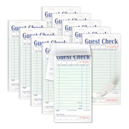 FMP Brands Guest Check Books for Servers, Server Note...