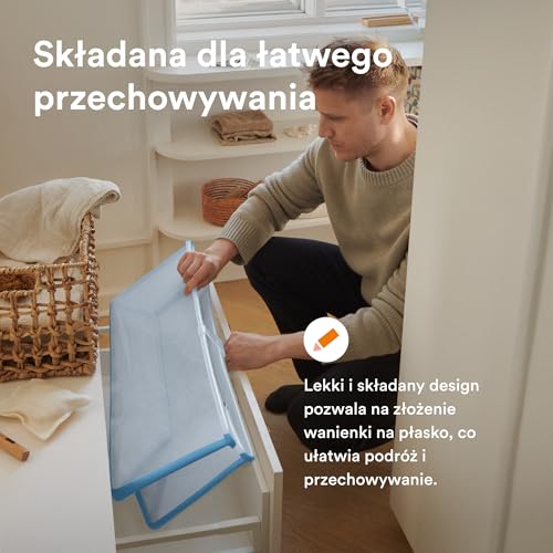 Image of Stokke Flexi Bath XL Ocean Blue - Spacious Foldable Baby Bath + Newborn Support, Lightweight Construction & Easy to Store, Ideal for Children from 0-6 Years