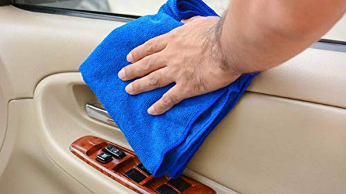 Image of NIKAVI- 2 PC Lint Free Microfiber Cleaning Cloths Car Kitchen Cleaning Cloth Dish Cloth 70 * 30 cm (Dark Blue) 2PC