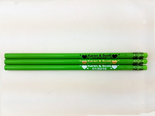 lápices redondos personalizados HB 12 unidades verde claro miniatura 4