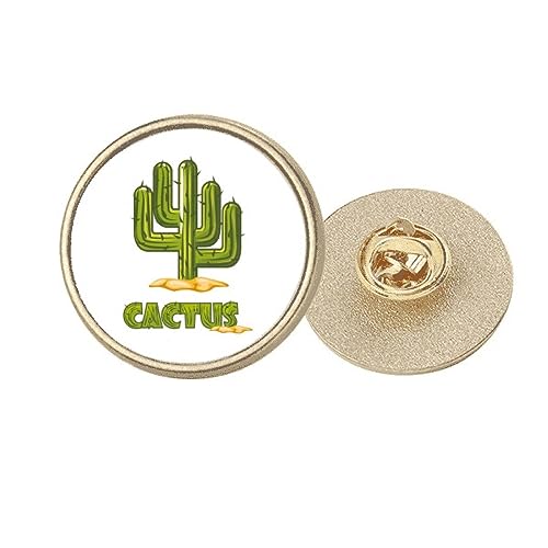 Broche cactus succulent vert doré, bijou de sac et vêtement motif plante