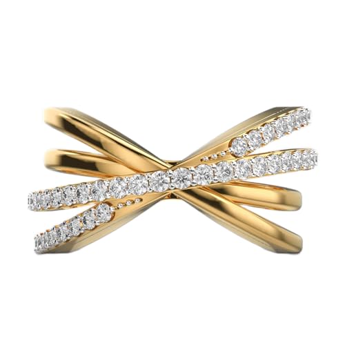 Bague argent 925 moissanite anti-ternissement plaqué or chic