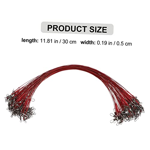 100 pcs Cable de Pesca Alta Resistencia con Giratorio de Acero miniatura 2