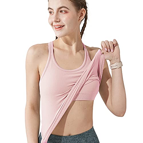 Image of sphinx cat Yoga Racerback Tank Top for Women with Built in Bra,Women's Padded Sports Bra Fitness Workout Running Shirts
