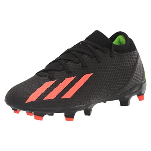 adidas Unisex X Speedportal.3 Firm Ground Soccer Shoe, Black/Solar Red/Solar Green, 10 US Men