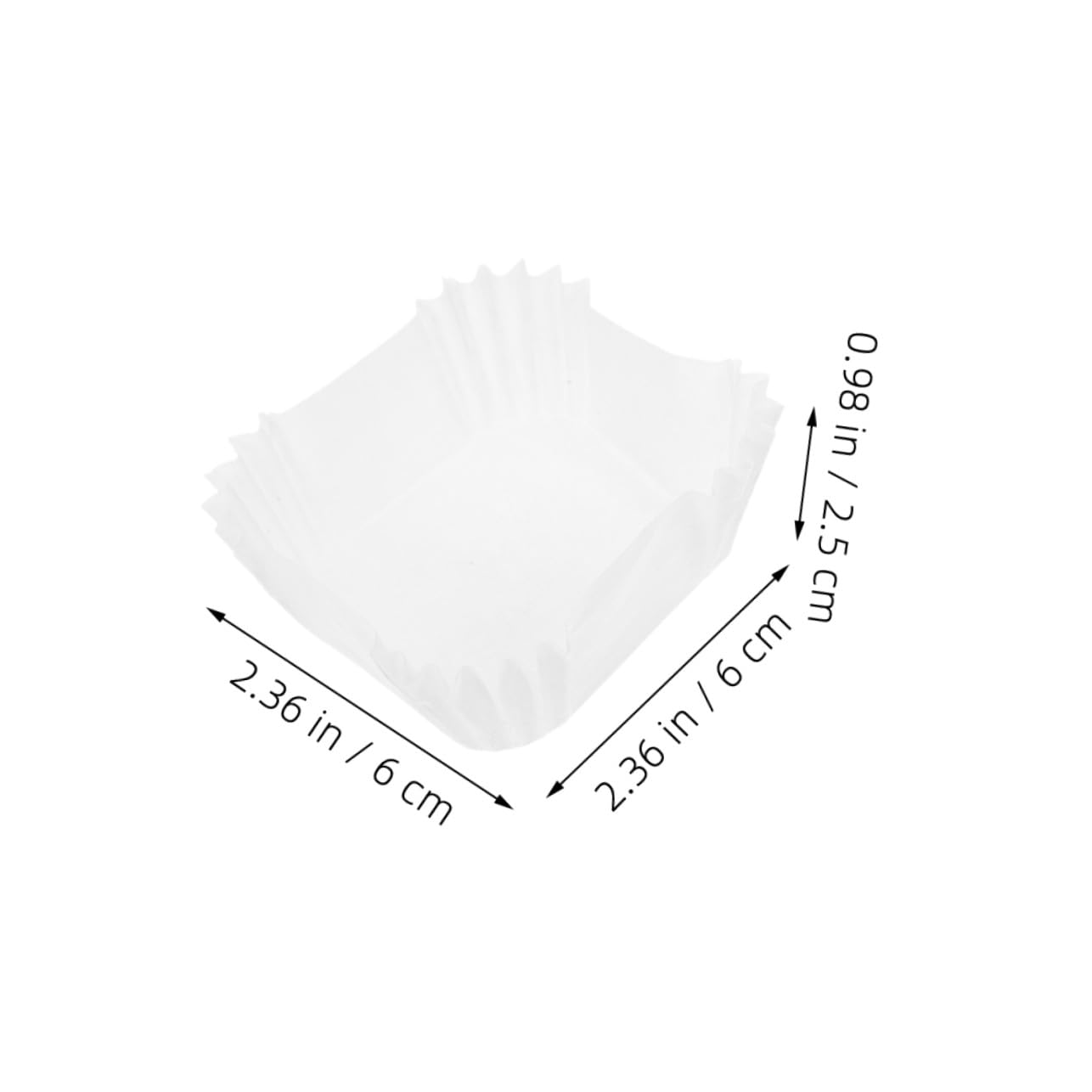 SOLUSTRE 2000piezas Taza de Pastel Cuadrada para Cupcakes y Muffins Unidades de Envoltorios de Papel Portátiles para Fiestas y Suministros de Panadería Medianos