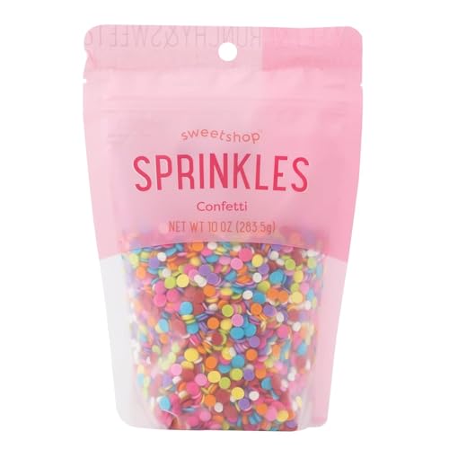 Sweetshop, Sprinkle mix - 10 ounce, Confetti, Edible Sprinkles, fancy sprinkles for Baking and Decorating, use on Cupcakes, Cakes, Cookies, Breakfast Foods and more