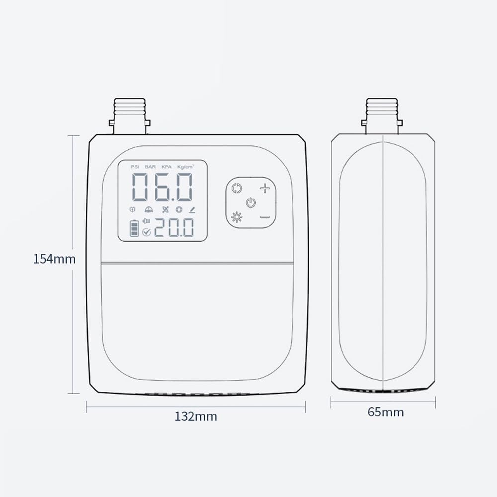 TFixol Pompe à pagaie portable 25 PSI haute pression électrique A Compresseur Pompe Power Bank avec 6 buses et lumière pour bateau gonflable Planche de surf Stand Up Paddle D A Mattr Anneaux de