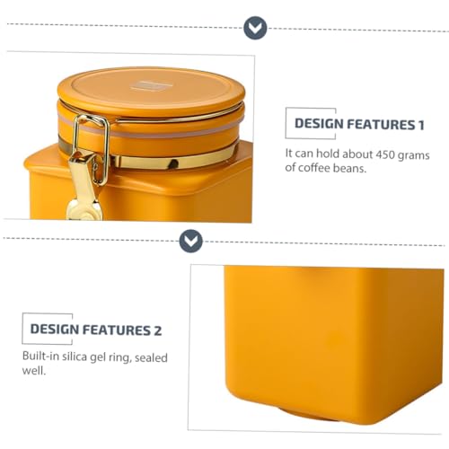 Contenedor hermético para granos de café FUOYLOO naranja miniatura 5