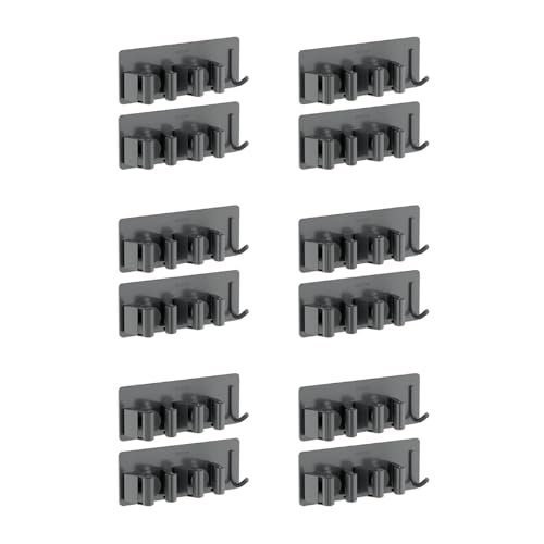 Support mural pour balai en acier inoxydable durable et robuste - 6