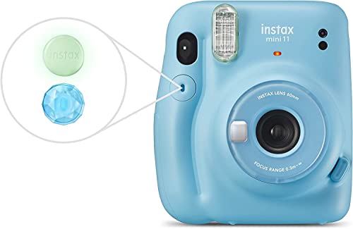 Fujifilm Instax Mini 11 Instant Film Camera, Sky Blue - With Fujifilm Instax Mini Instant Daylight Film Twin Pack, 20 Exposures #TOP5