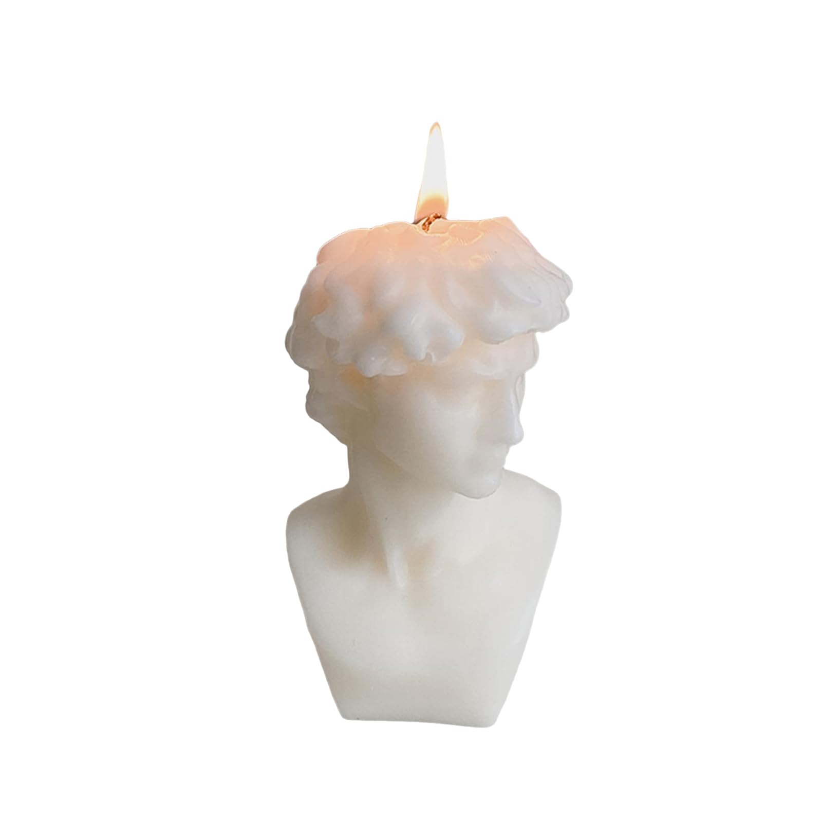 Tazweeq2Pcs David Bust Scented Candle, Aromatic Soy Wax, Greek Aesthetics Decorative Candle for the Table, for Meditation, Stress Reduction, Mood Enhancement, Bath and Yoga