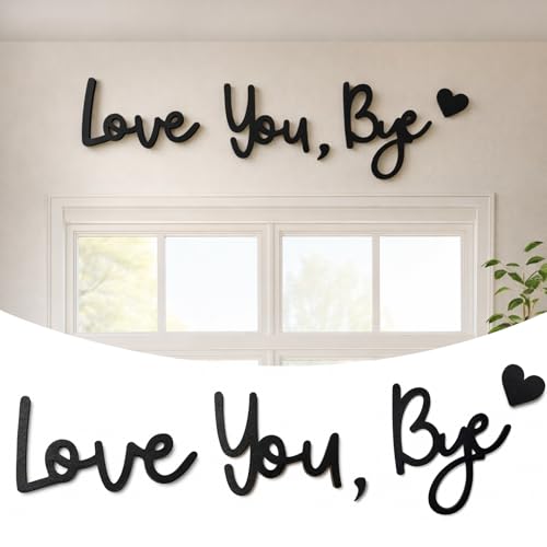 Wooden Love You Bye Sign