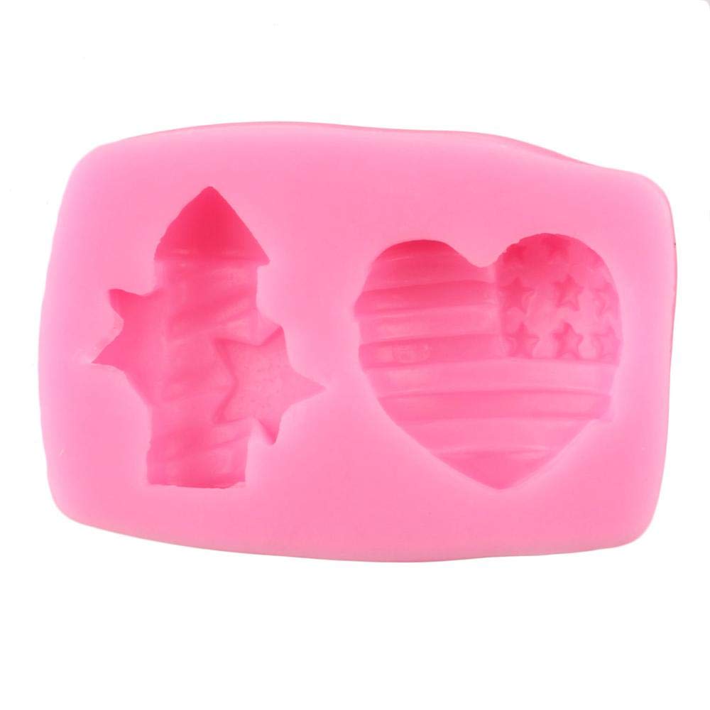 SUNSK 2 Stampi In Silicone A Forma Di Cuore E Fiore Per Torte E Cioccolato - Alimentare, Resistenti Al Calore, Fai Da Te