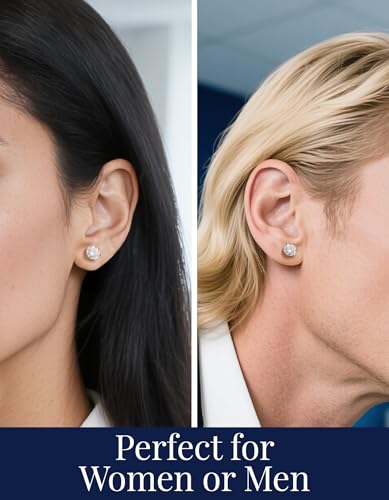 MomentWish Moissanite Earrings, Birthday Gifts for Her, Simulated Diamond Stud Earrings for Women, 925 Sterling Silver Studs Jewelry Gift for Anniversary Christmas4