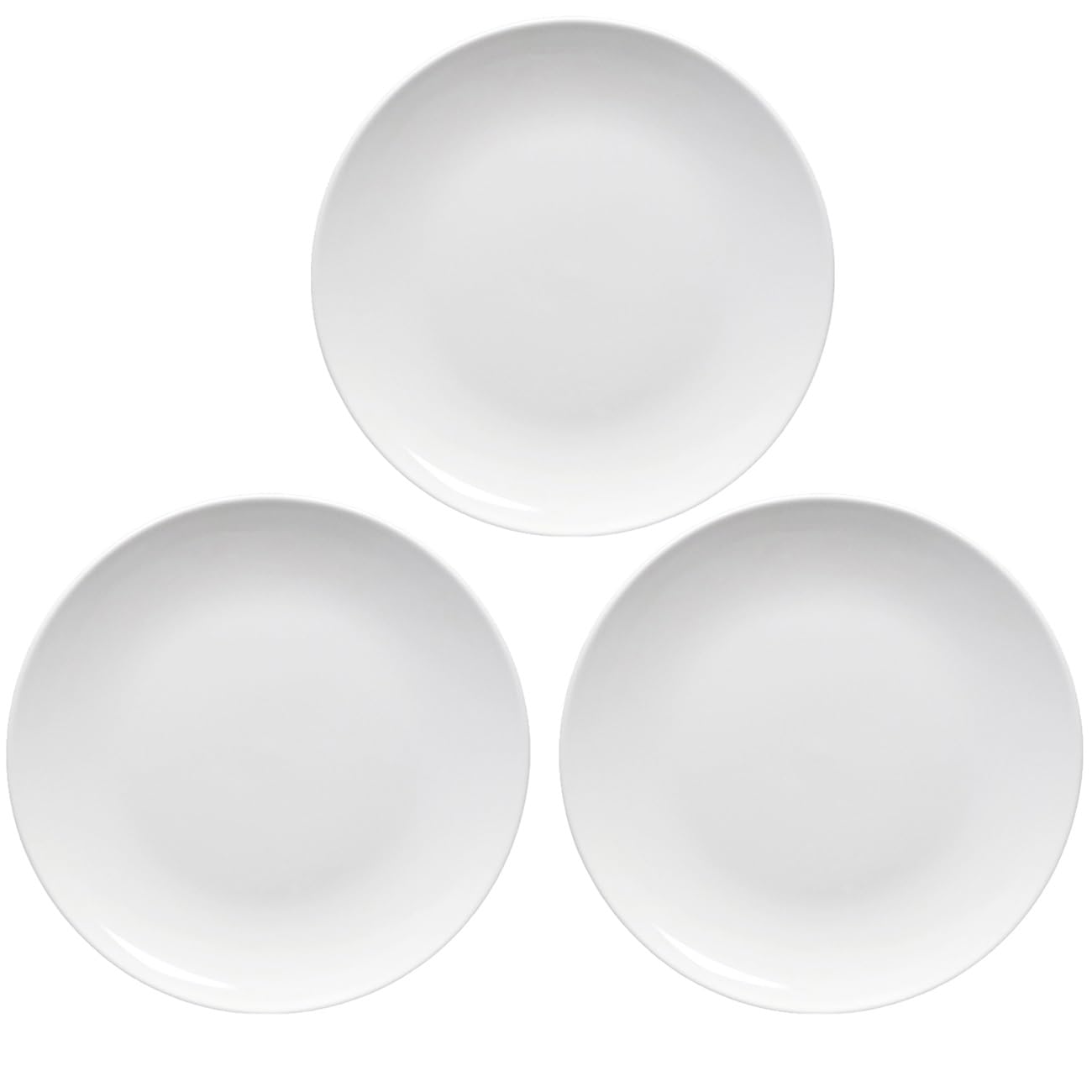 FRYSKYO Porcelain Appetizer Plates Set of 3, White Dessert Salad Plates, Small Dinner Plates for Sides Snack Sauce, Kitchen Ceramic Serving Dishes(5-inch)
