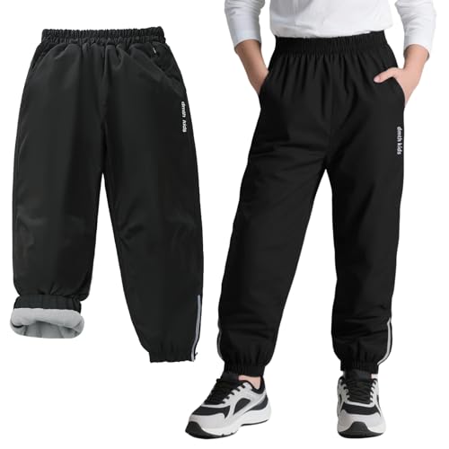 Baogaier Pantalon Softshell Enfant 10-11 Ans Noir