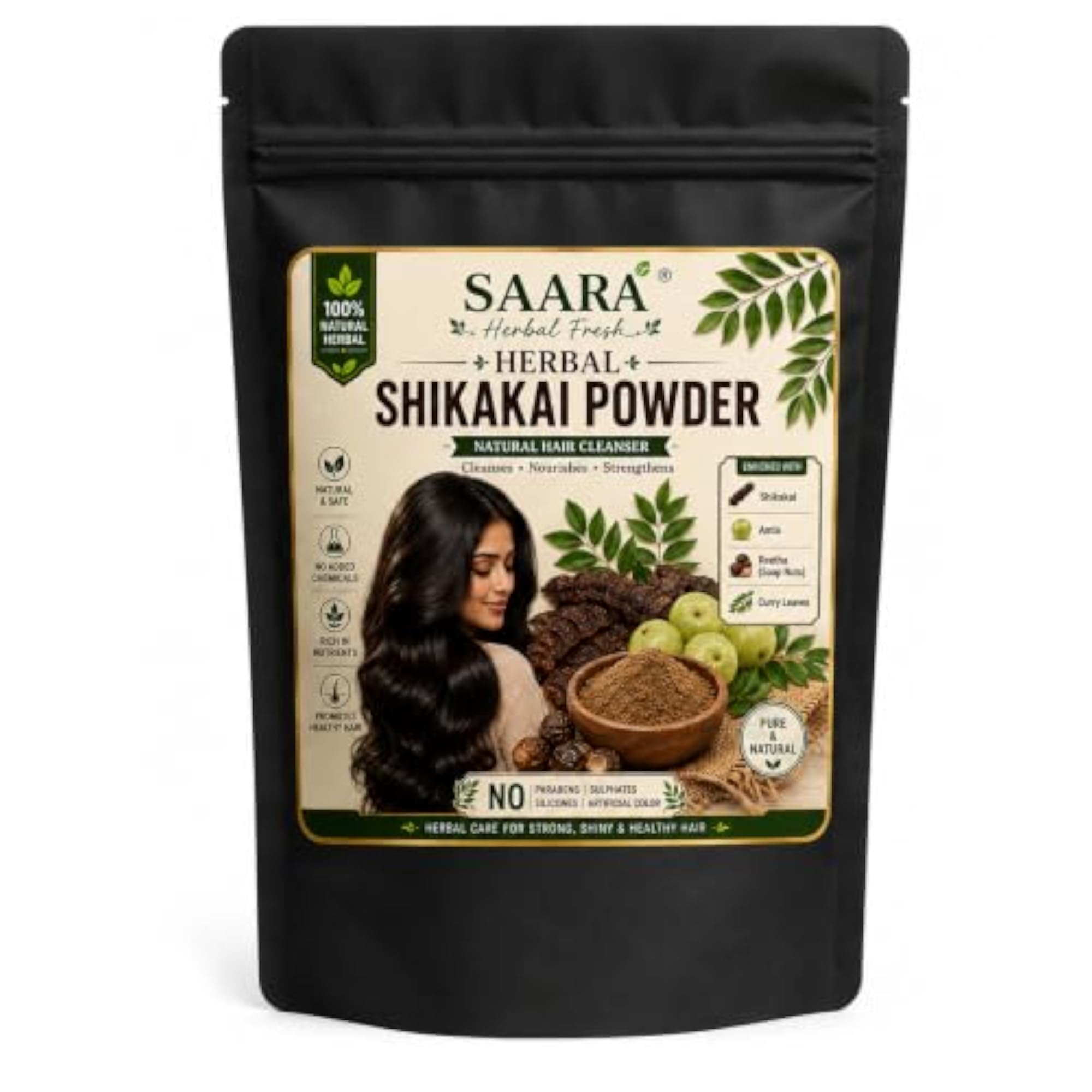Shikakai Powder, Natural Hair Cleanser, 100g