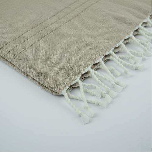 Jeté de lit beige grand format pour protéger et sublimer votre canapé - 5