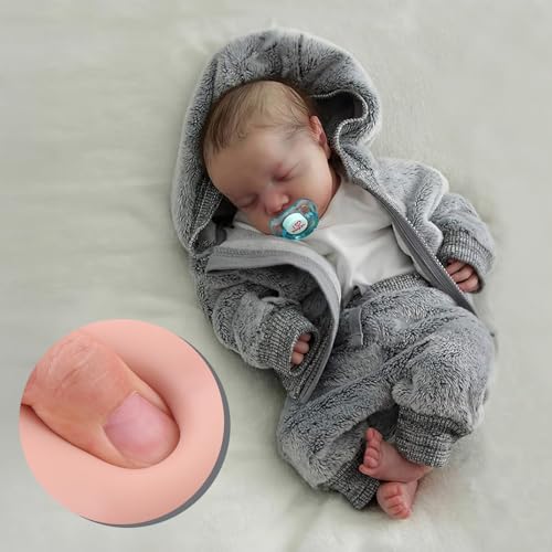 BABESIDE Lifelike Reborn Baby Dolls Silicone Full Body Boys - 17-Inch Real Baby Feeling Realistic-Newborn Baby Doll Full Body Vinyl Real Life Baby Dolls with Toy & Gift Box for Kids