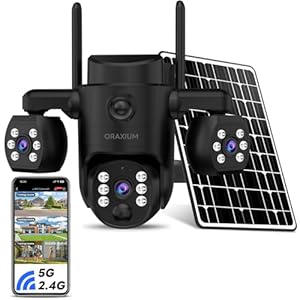 Triple Lens Outdoor Wireless Security Camera, Security Outdoor Camera, Color Night Vision, Outdoor Camera Two Way Audio for Home and Farm