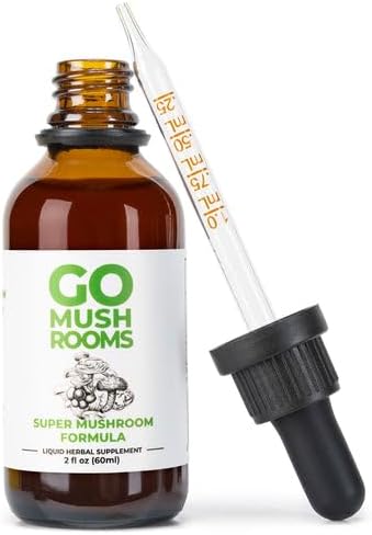 Miniatura 2 de Super Mushroom Tintura - Tintura de hongos múltiples 4 en 1 de doble extracción - Tintura de hongos fructíferos - Super hongos para la salud