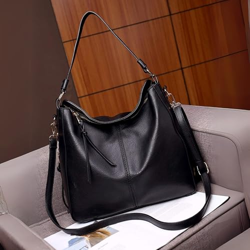 Image of ITALISH Brown Hobo Shoulder Handbag for Women in Faux Leather 39 x 33 x 13 cm