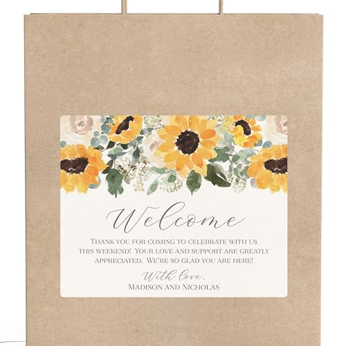 Personalized Wedding Welcome Bag Labels Your Choice of 30