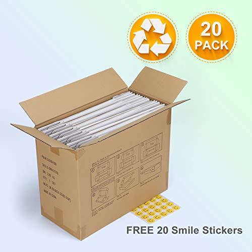 Mebrudy 12X9X3 Shipping Boxes, 20 Pack White Literature Mailer Corrugated Cardboard Box For Small Business Mailing Packaging #TOP5