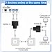 RJ45 Coupler 1 to 2 Port 2 Pack, Ethernet Extender in Line Coupler Cat7 Cat6 Cat5e Cable Connector Ethernet Adapter Female to Female, Black