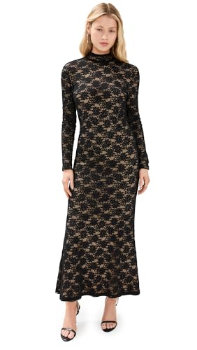 runaway the label long sleeve dress Women's Maeya Maxi Dress, Black, M at Amazon Women's Clothing store 82cm/31 Size:32W hoodie-dress A Line V Neck