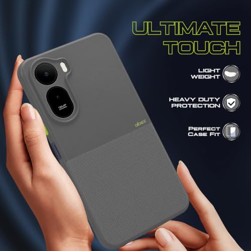 Image of AIBEX Premium Back Cover Case Compatible for Redmi A7 Pro 5G / A7 Pro 4G / Poco C85X 5G|Scratch & Drop Tested Shockproof Matte Texture Case Soft Microfibre Lining Slim Fit Cover Anti-Scratch - Grey