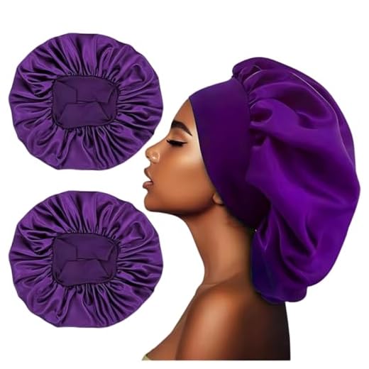 Touca de Cetim, Grande 36cm, Proteção Noturna para Cabelos, Design Elegante com Faixa Confortável, Cabelos Longos, Crespos, Black, Tranças, Cores Variadas (BR, Alfa, G, Multicolorido Lado Único)