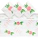 Blue Panda 3-Pack 1st Birthday Floral Rectangle Party Tablecloth, Plastic Table Cover, 108 x 54 Inches