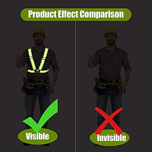 image for MuiSci Reflective Gear, Running Vest with 360° High Visibility, Safet