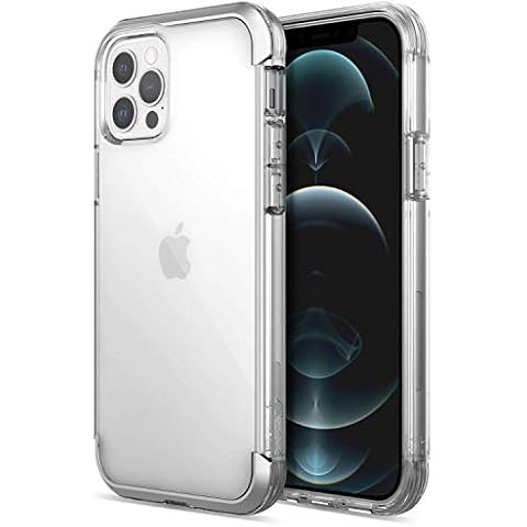 Raptic Air Case Compatible with iPhone 12 Case & iPhone 12 Pro Case, Scratch Resistant, Aluminum Metal Bumper, Wireless Charging, 13ft Drop Protection, Fits iPhone 12 & iPhone 12 Pro, Clear Cover