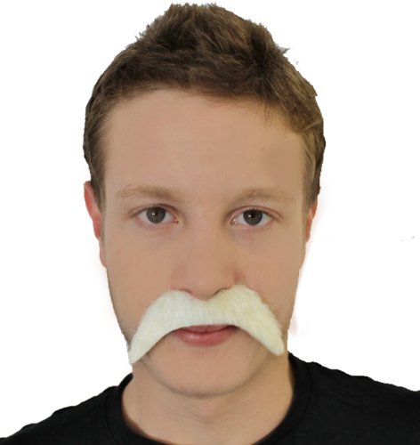 Party Moustaches Fancy Dress Accessory Blonde Black Pink Gringo Toff Handlebar Tash (Blonde Moustache)